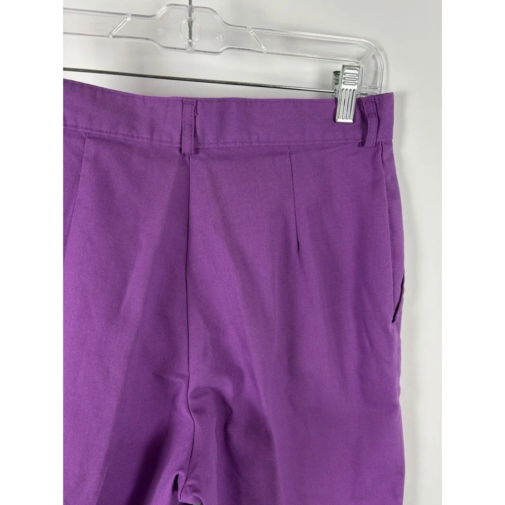 Britannia Vintage Purple High Rise Pleated Bermuda Shorts 27